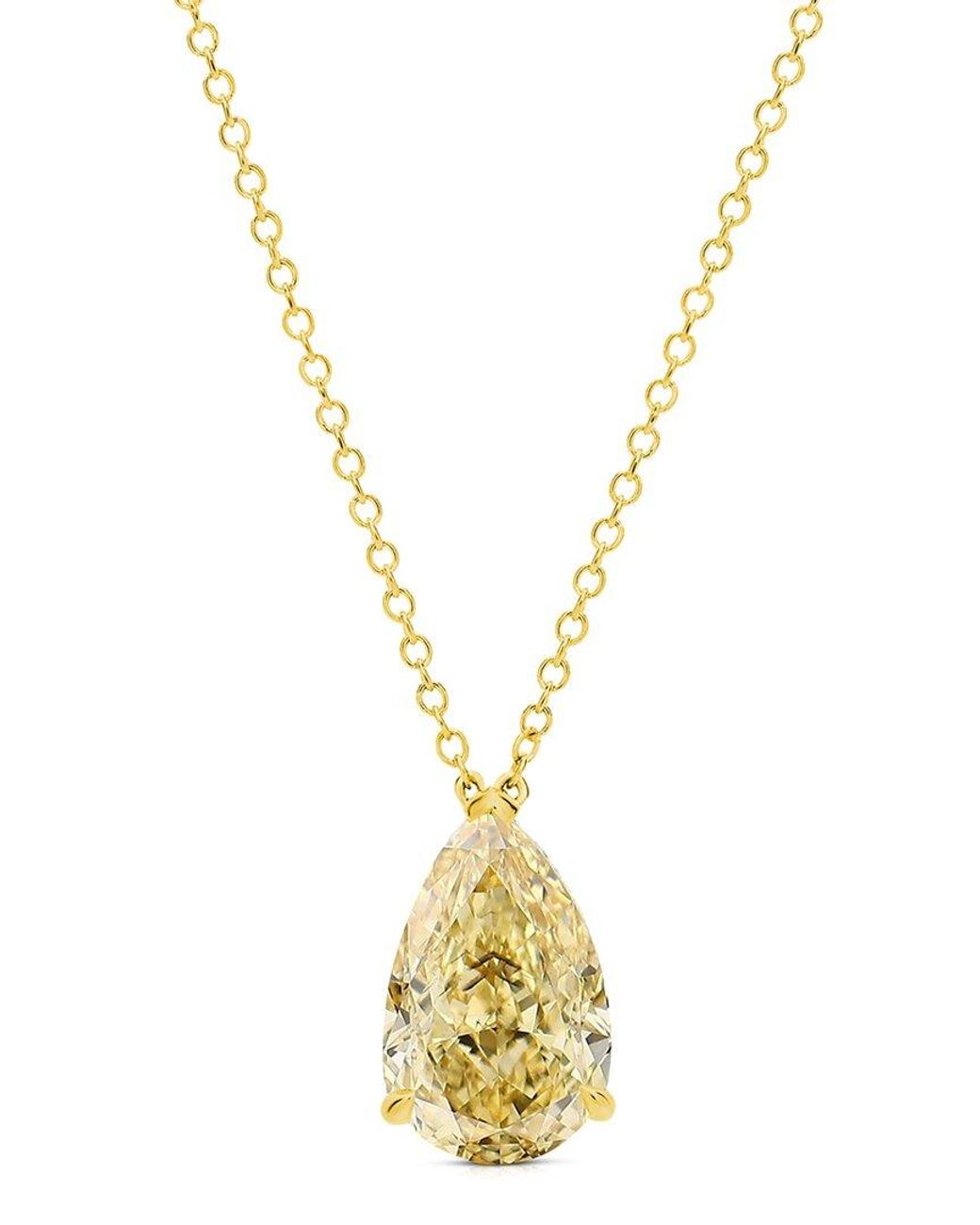 Amairah Metallic 14K 1.00 Ct. Tw. Lab-Grown Diamond Solitaire Pendant Necklace