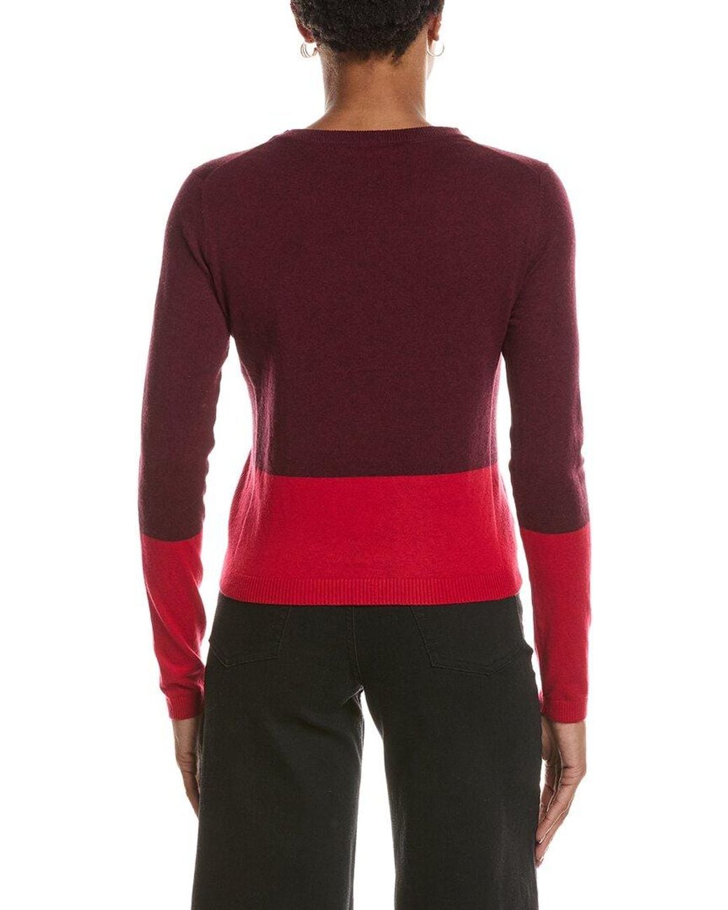 Velvet By Graham & Spencer Red Roxy Lux Cashmere-Blend Sweater