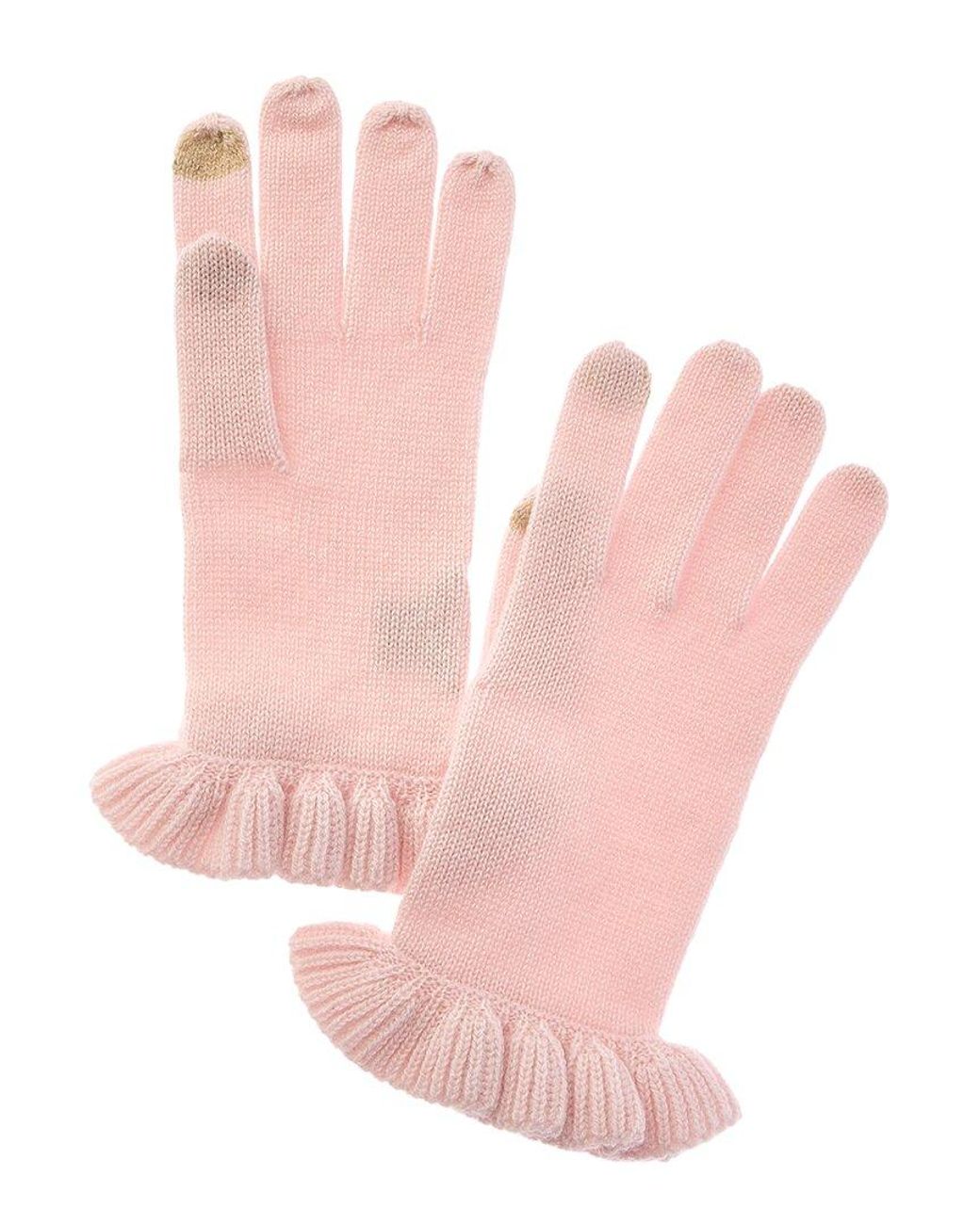Sofiacashmere Pink Sofiacashmere Touchscreen Cashmere Gloves