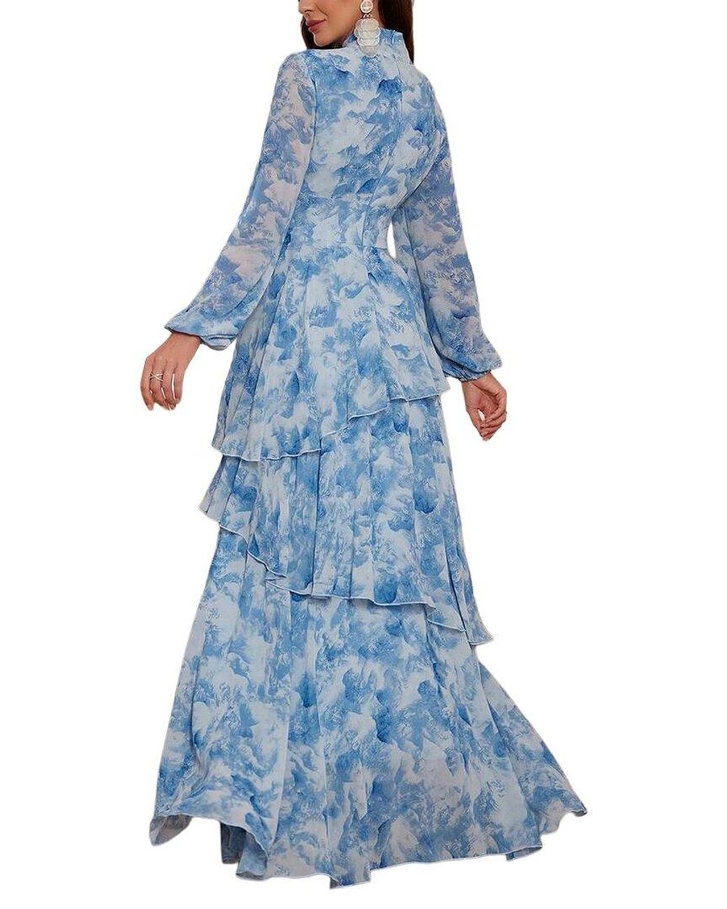 XIRELLI Blue Print Maxi Dress