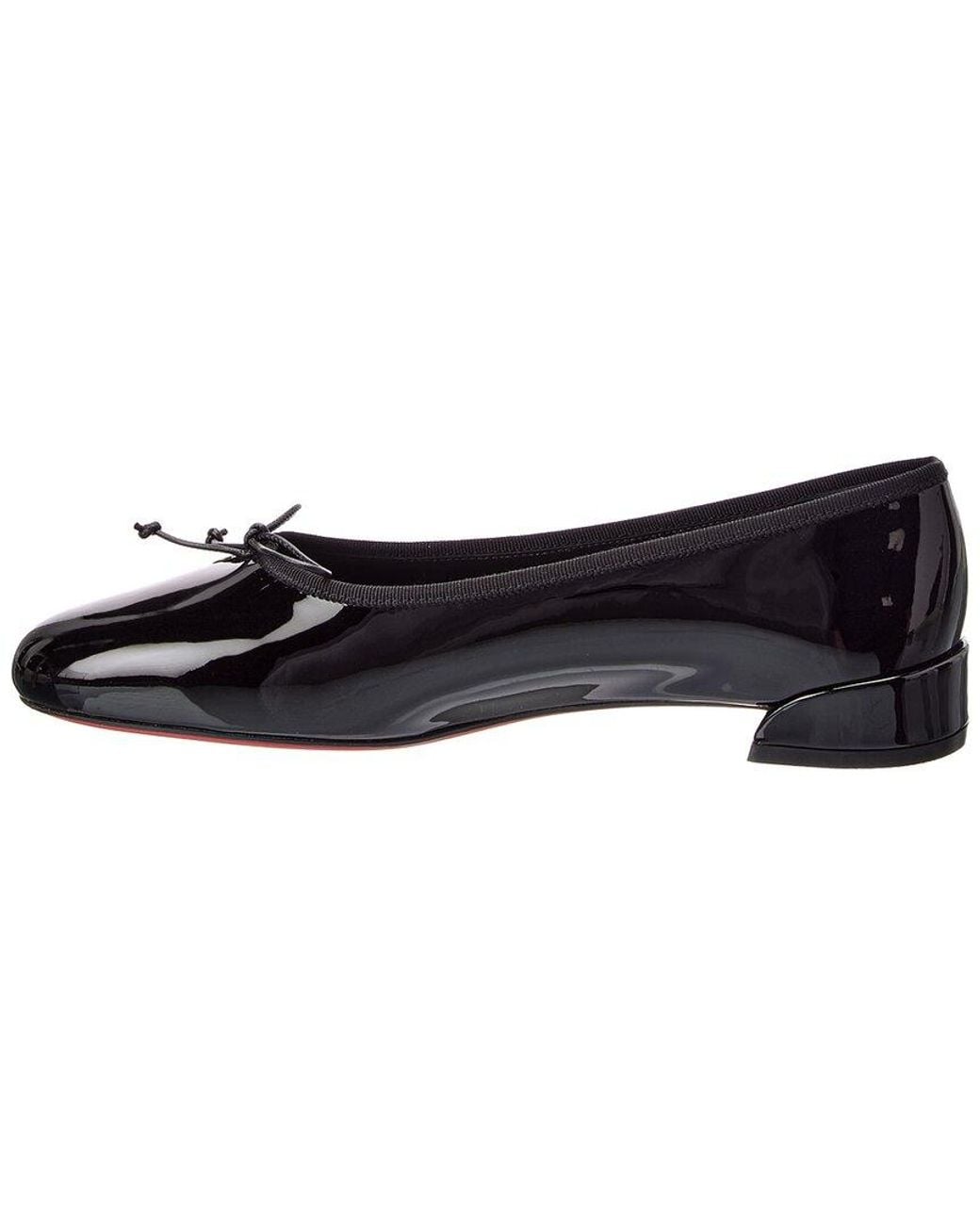 Christian Louboutin Black Sweetie Jane Patent Ballerina Flat
