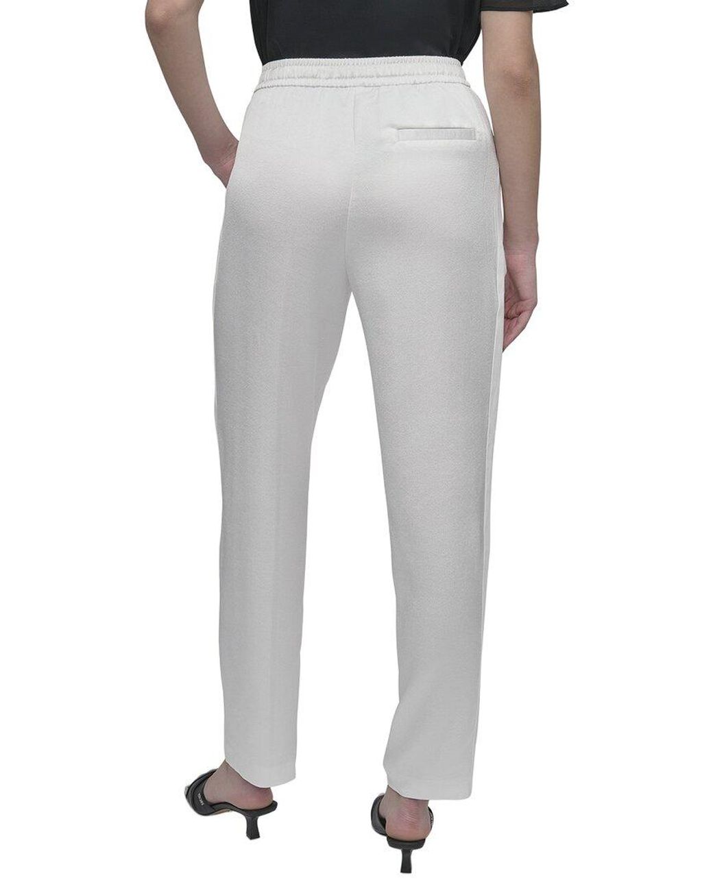 DKNY Gray Pull-On Side Stitch Track Pant