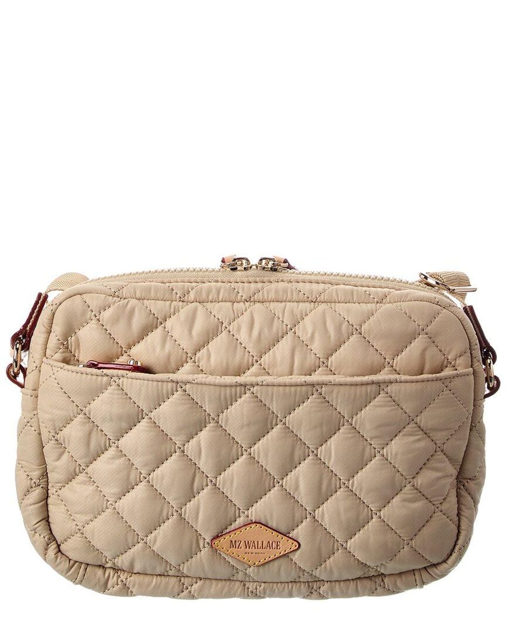 MZ Wallace Brown Small Metro Nylon & Leather Camera Bag
