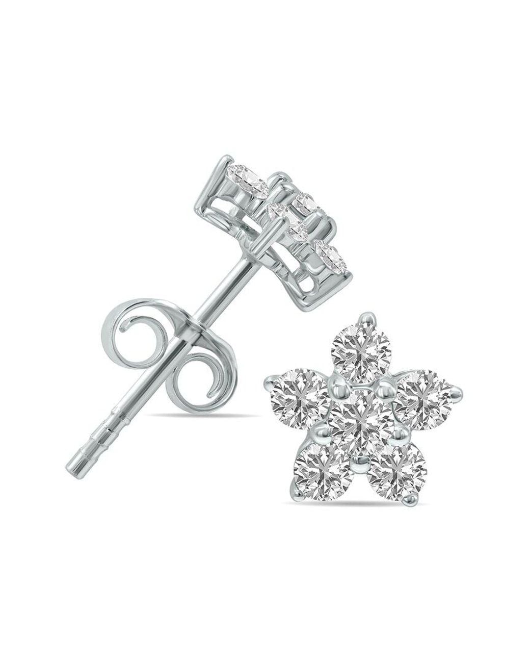 Lab Grown Diamonds White 14k 0.50 Ct. Tw. Lab-grown Diamond Star Earrings