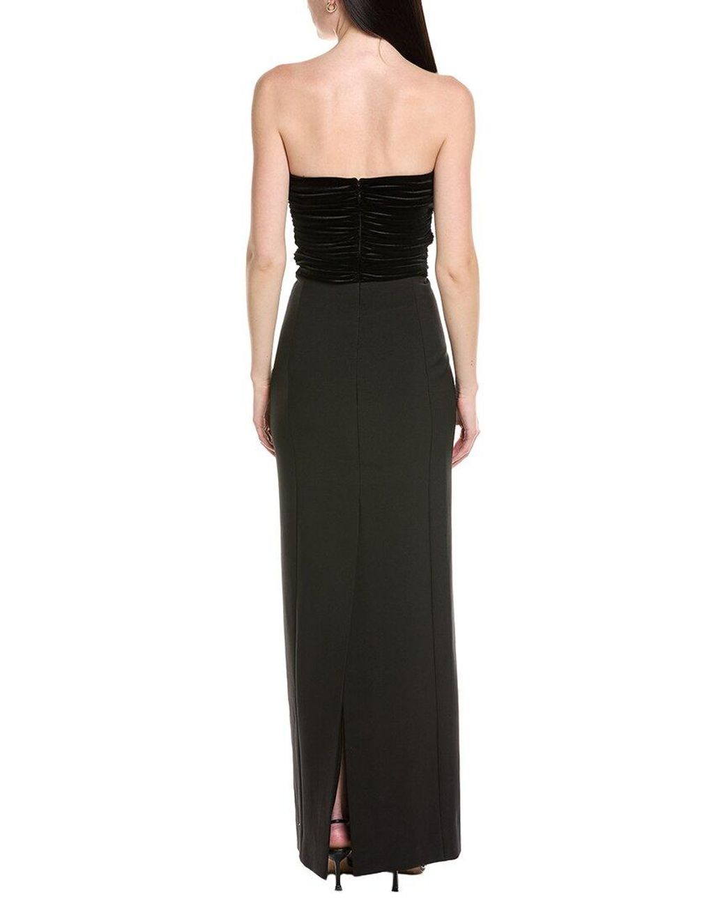 Ronny Kobo Black Constance Maxi Dress