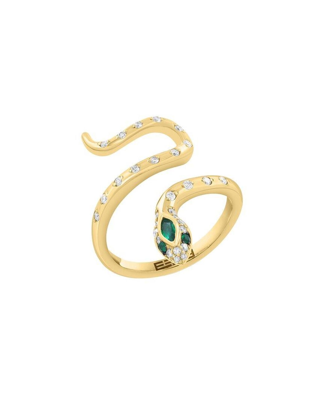 Effy Fine Jewelry Metallic 14K 0.37 Ct. Tw. Diamond & Emerald Ring