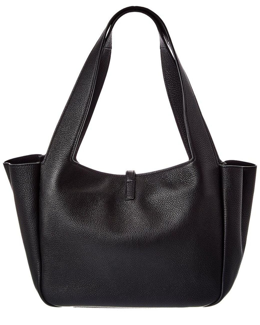 Saint Laurent Black Le 5 A 7 Small Leather Tote