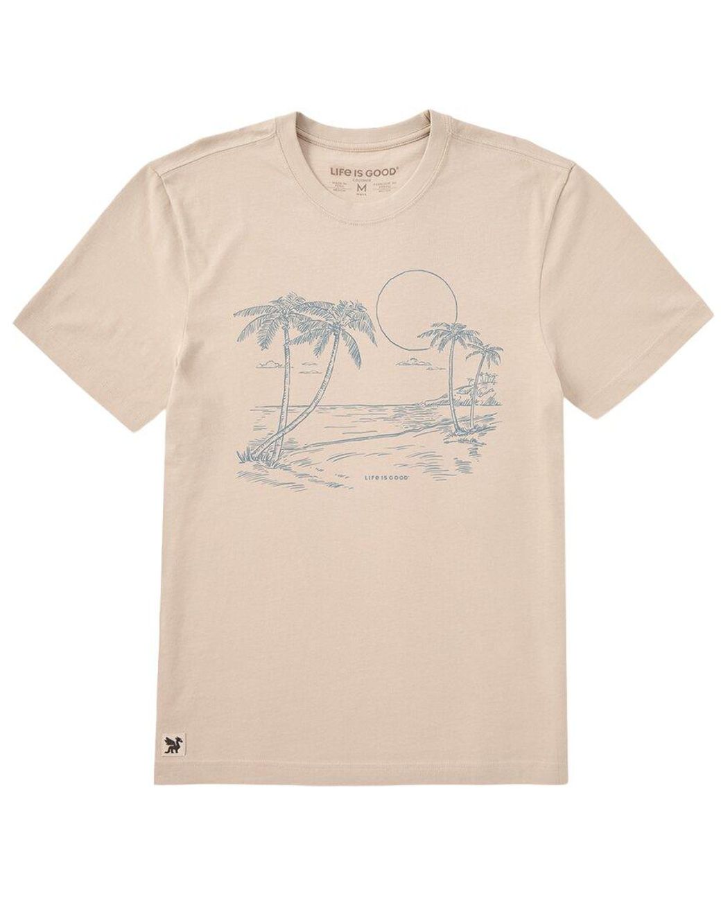 Life Is Good. Natural Crusher T-Shirt for men