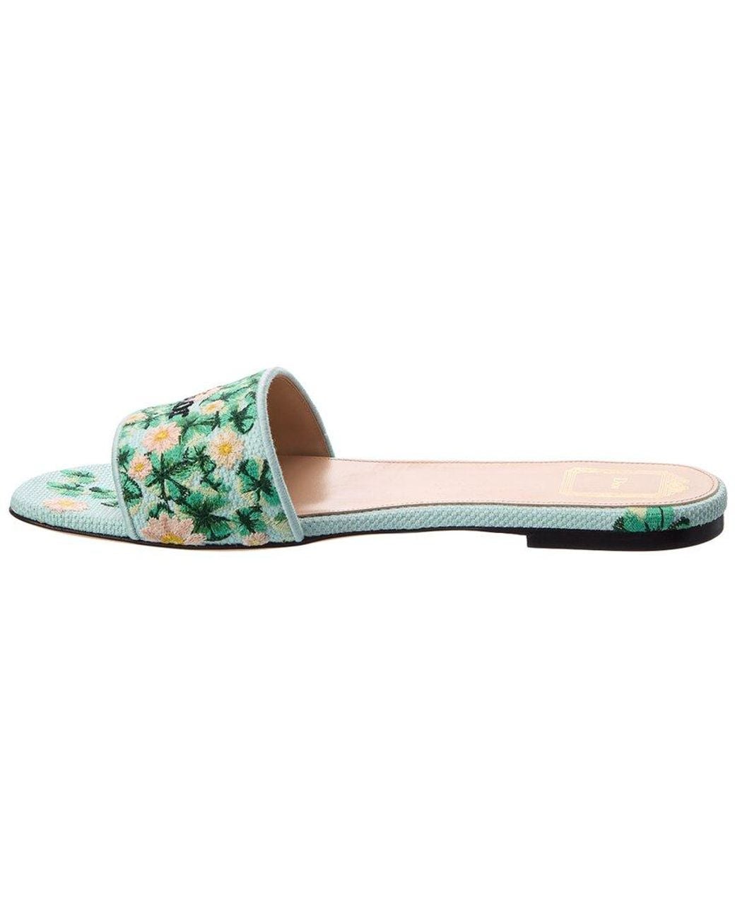 Dior Green Dway Canvas Sandal