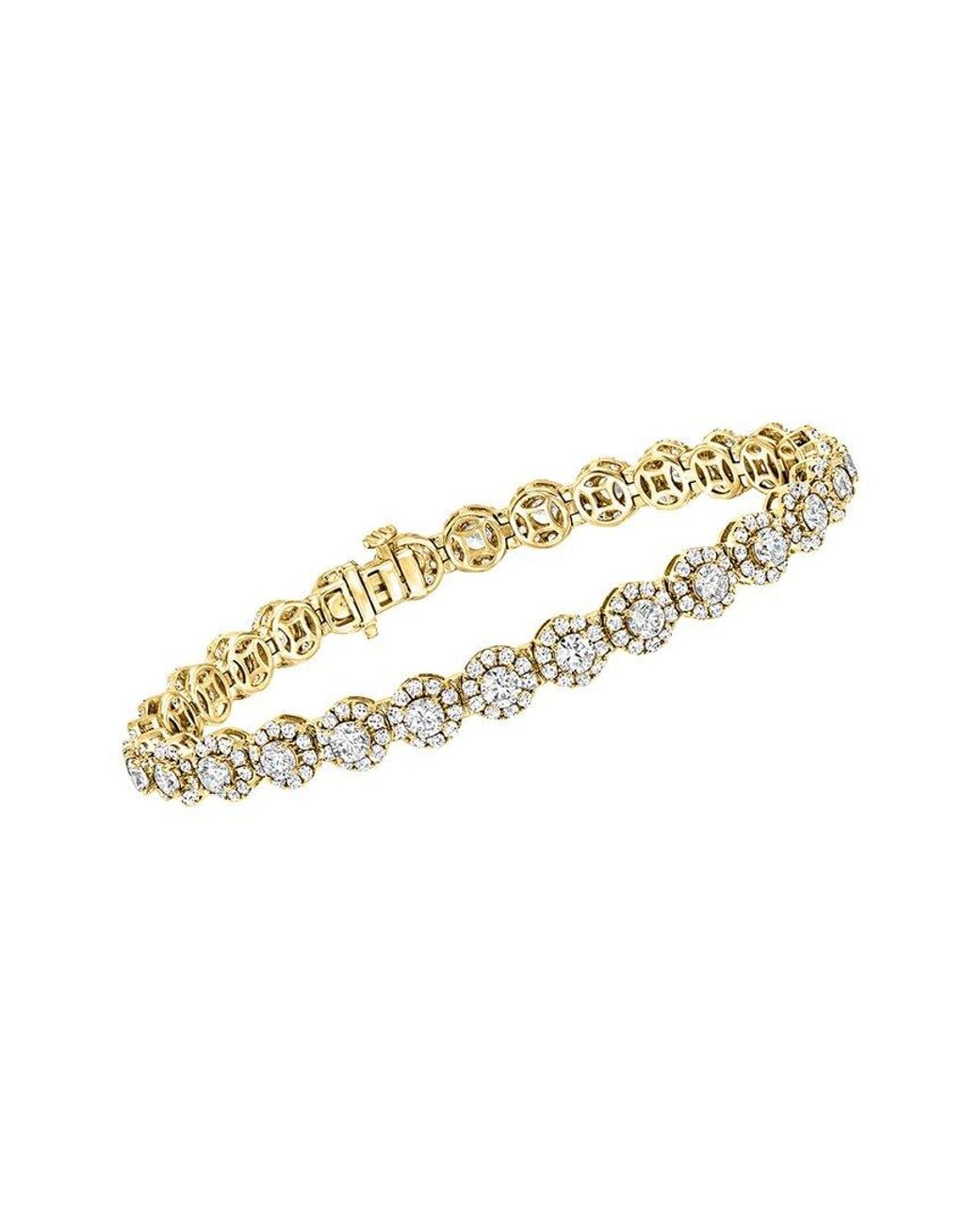 Lab Grown Diamonds Metallic 14K.00 Ct. Tw. Lab-Grown Diamond Fashion Bracelet