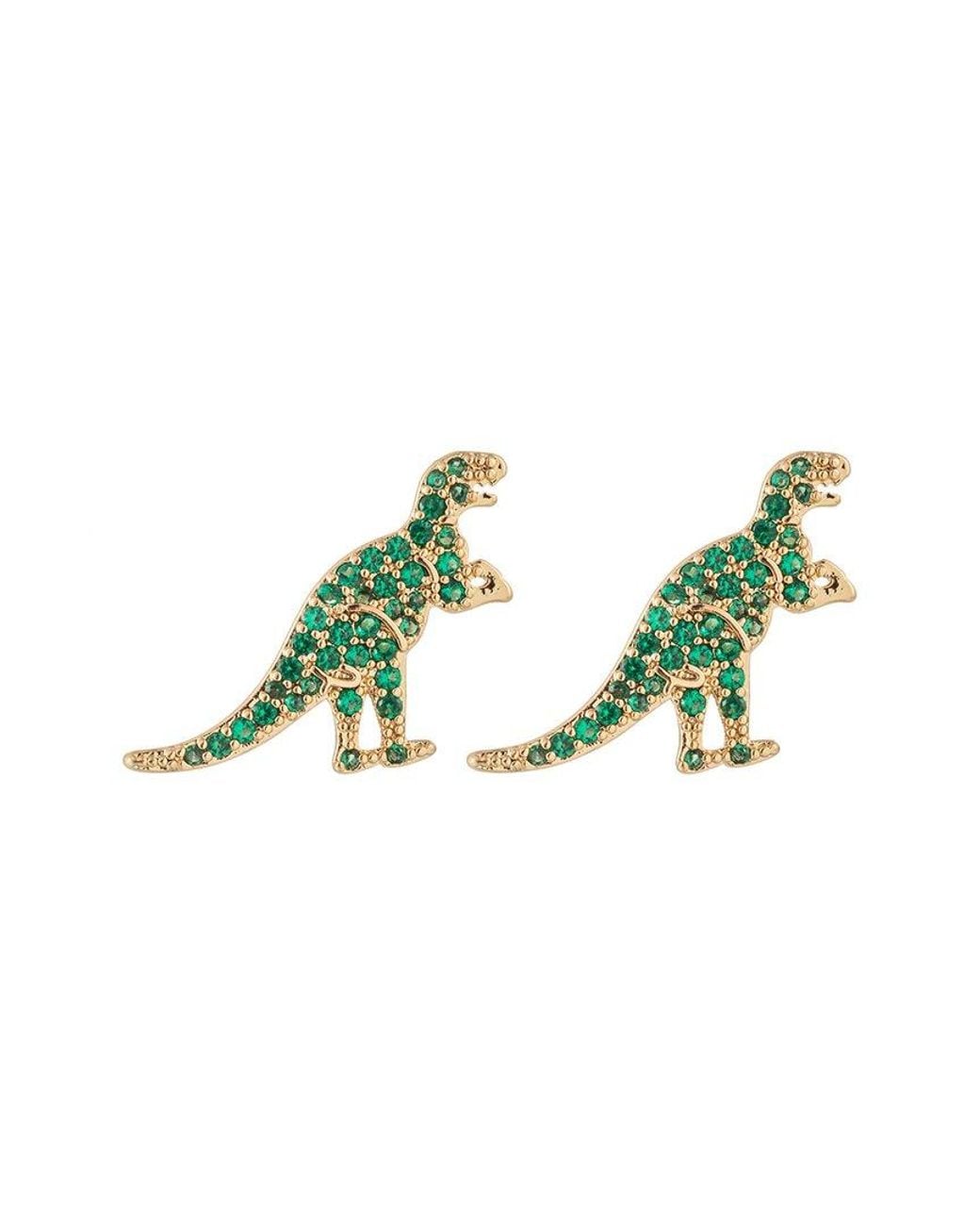 Eye Candy LA Green Luxe Collection Cz T-rex Studs