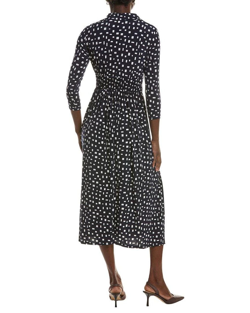 Maison Tara Black Long Sleeve Midi Dress