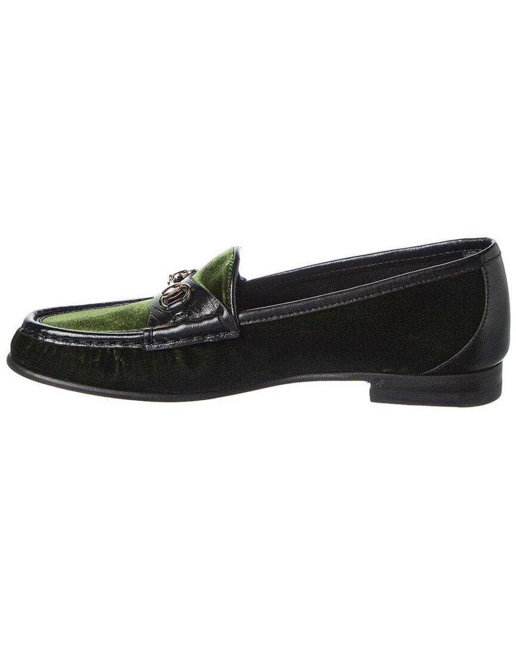 Gucci Black Horsebit 1953 Velvet & Leather Loafer