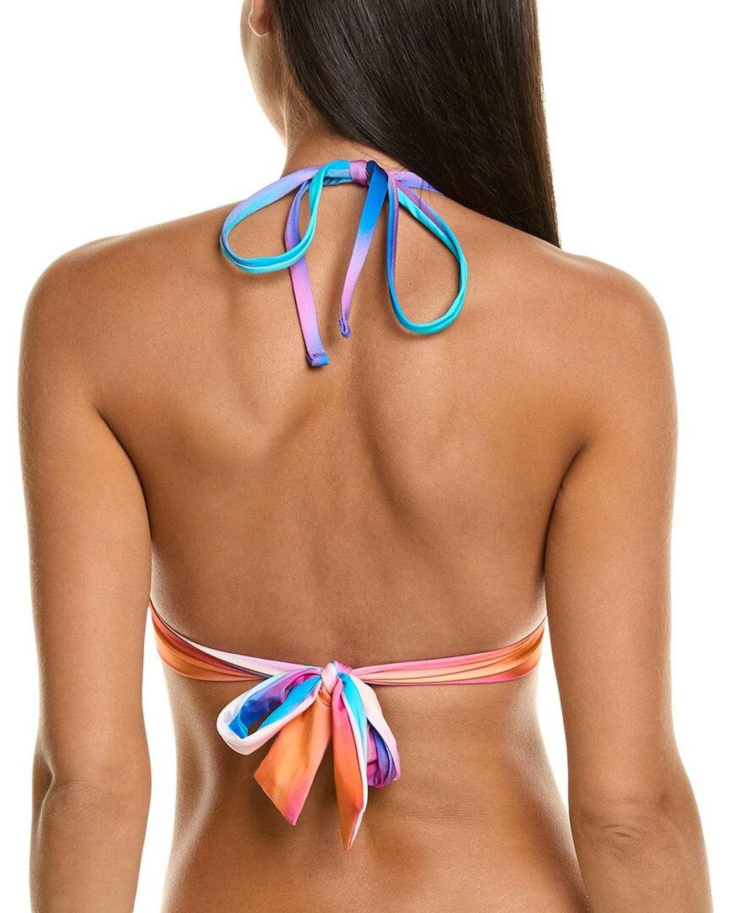La Blanca Blue Sunset Soft Band Halter Bikini Top