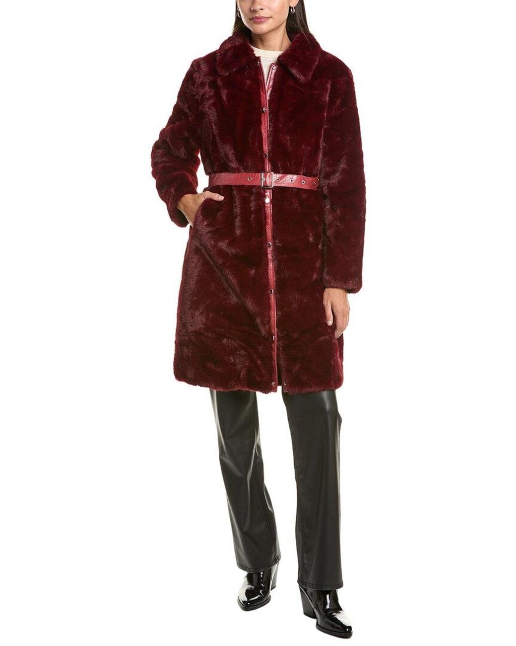 La Fiorentina Red Belted Coat