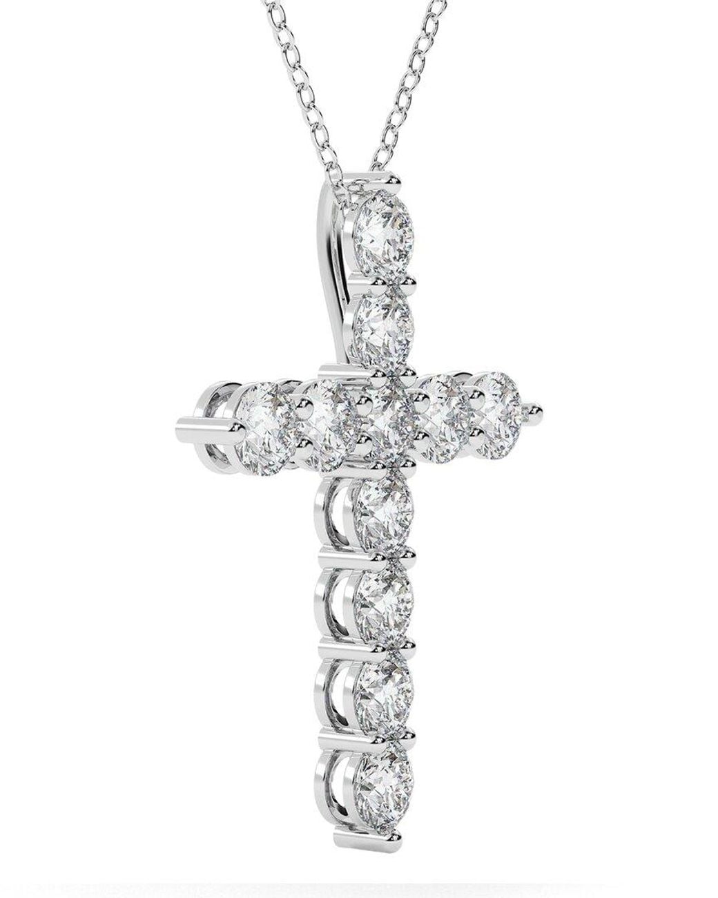 Diamond Select Cuts Metallic 14K 6.00 Ct. Tw. Diamond Pendant Necklace