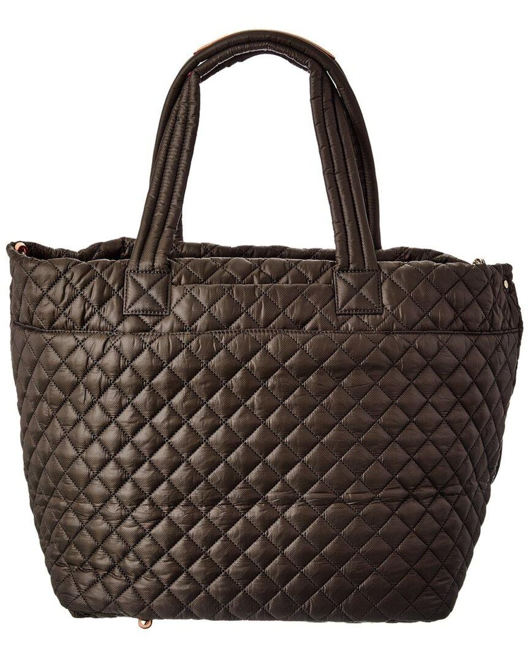 MZ Wallace Black Large Metro Nylon & Leather Tote Deluxe