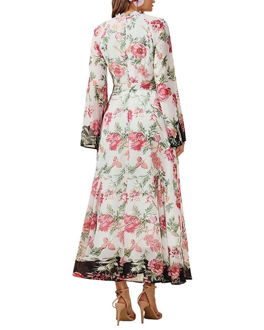 COLON DIANA Multicolor Print Maxi Dress