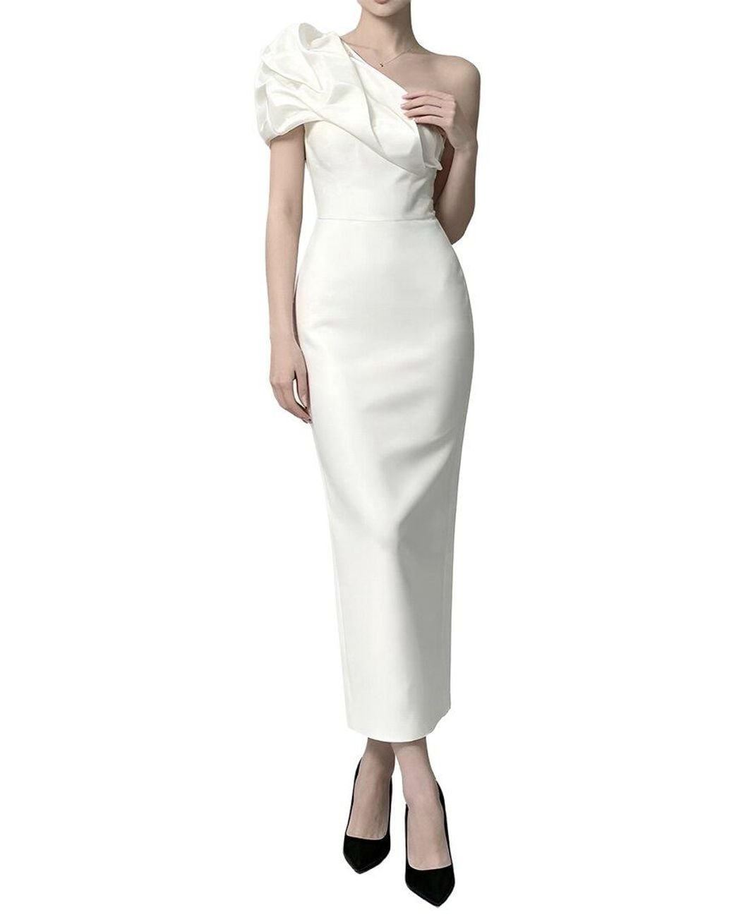 Linda Charm White Sleeveless Mini Dress