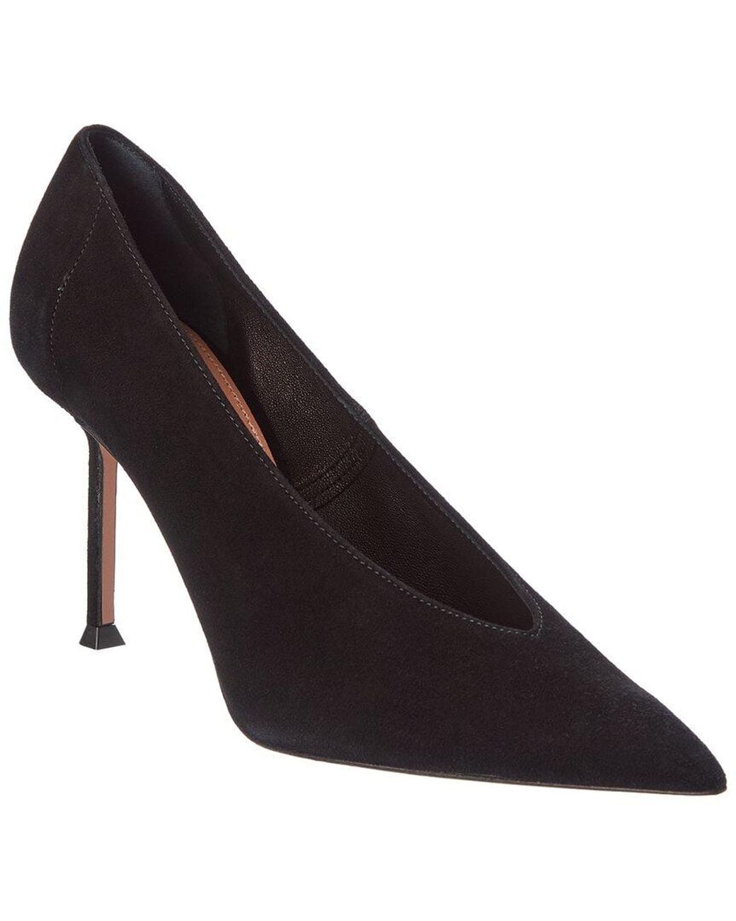 Aquazzura Black Voltaire 85 Suede Pump