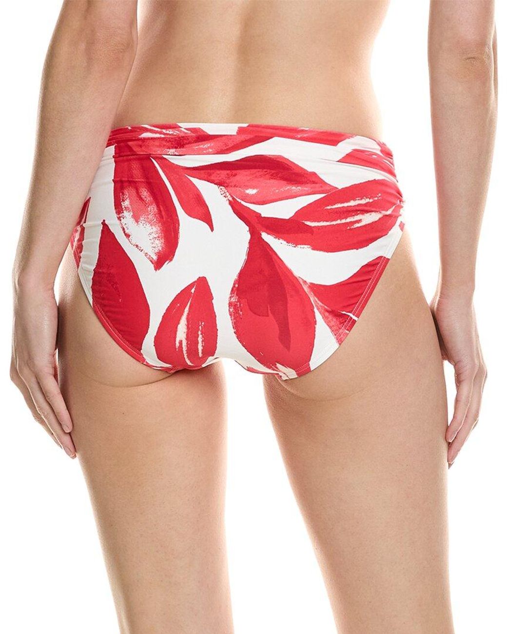 Carmen Marc Valvo Red High Cut Bottom