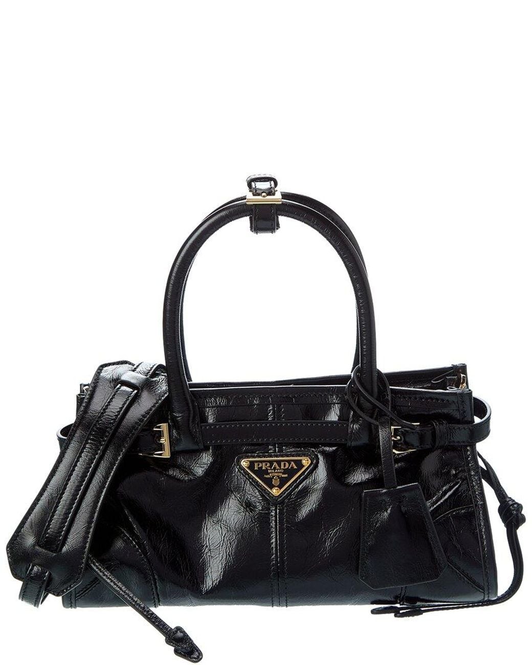Prada Black Bonnie Mini Leather Shoulder Bag