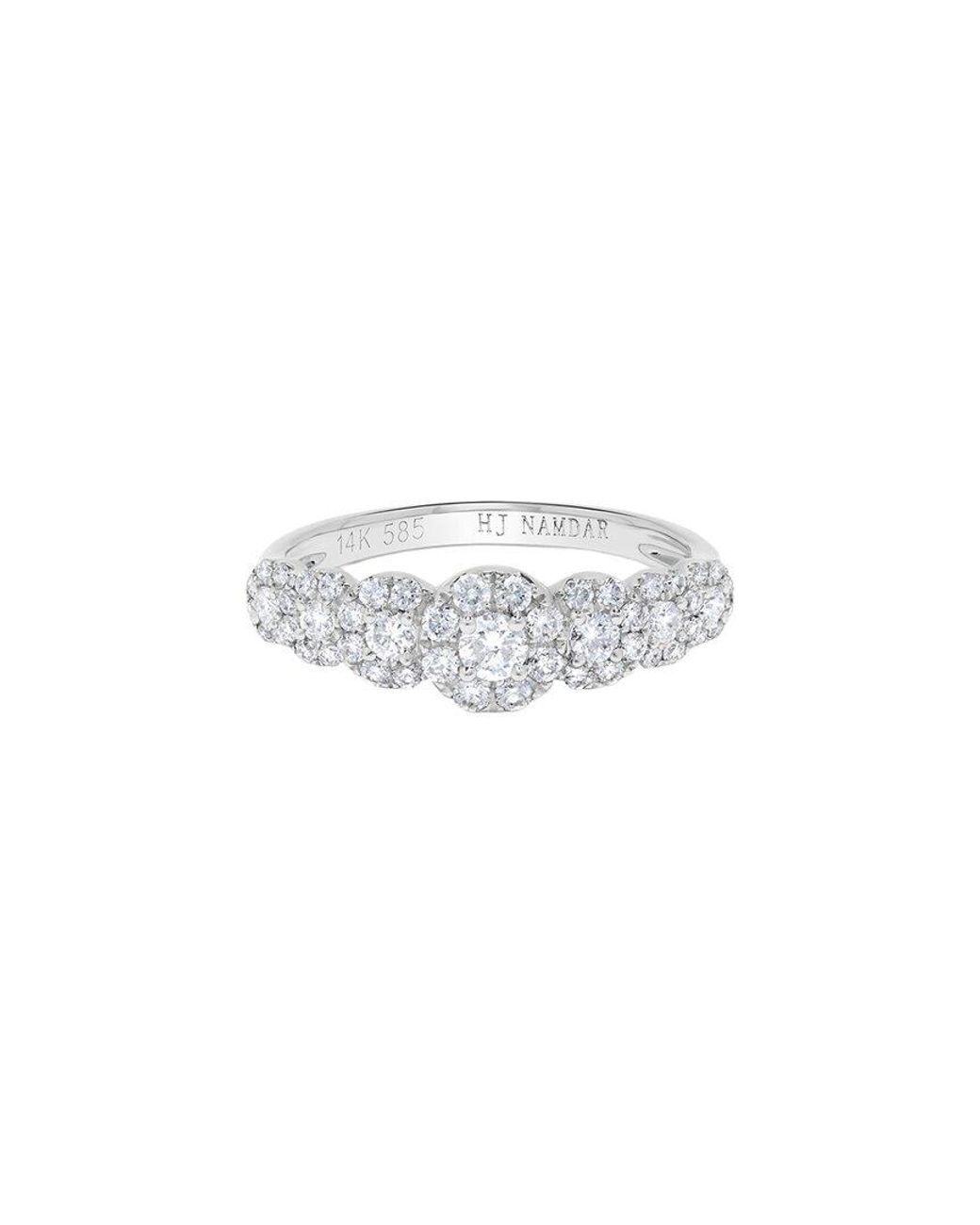 H.J. Namdar White 14K 0.65 Ct. Tw. Diamond Halo Bracelet