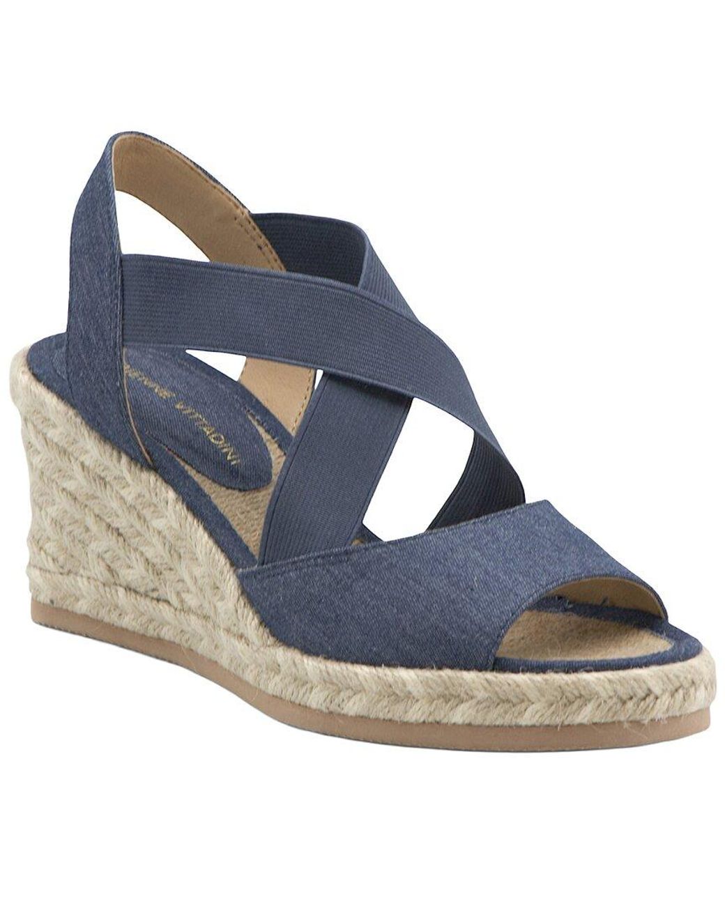 Adrienne Vittadini Blue Brynley Sandal
