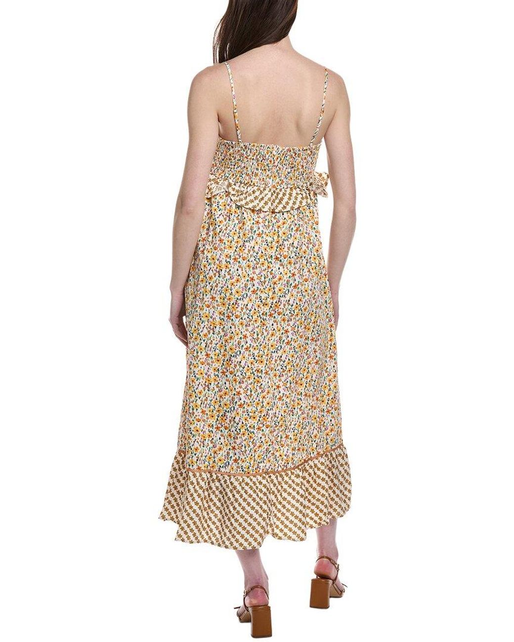 LOST AND WANDER Natural Spring Sunrise Maxi Dress