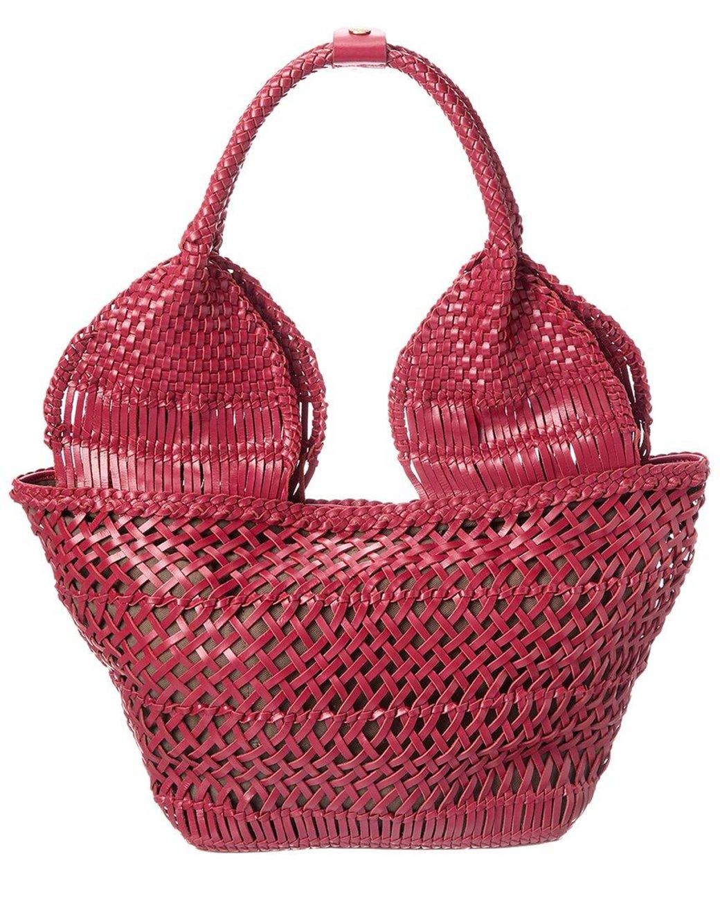 Rafe New York Red Margarita Leather Tote