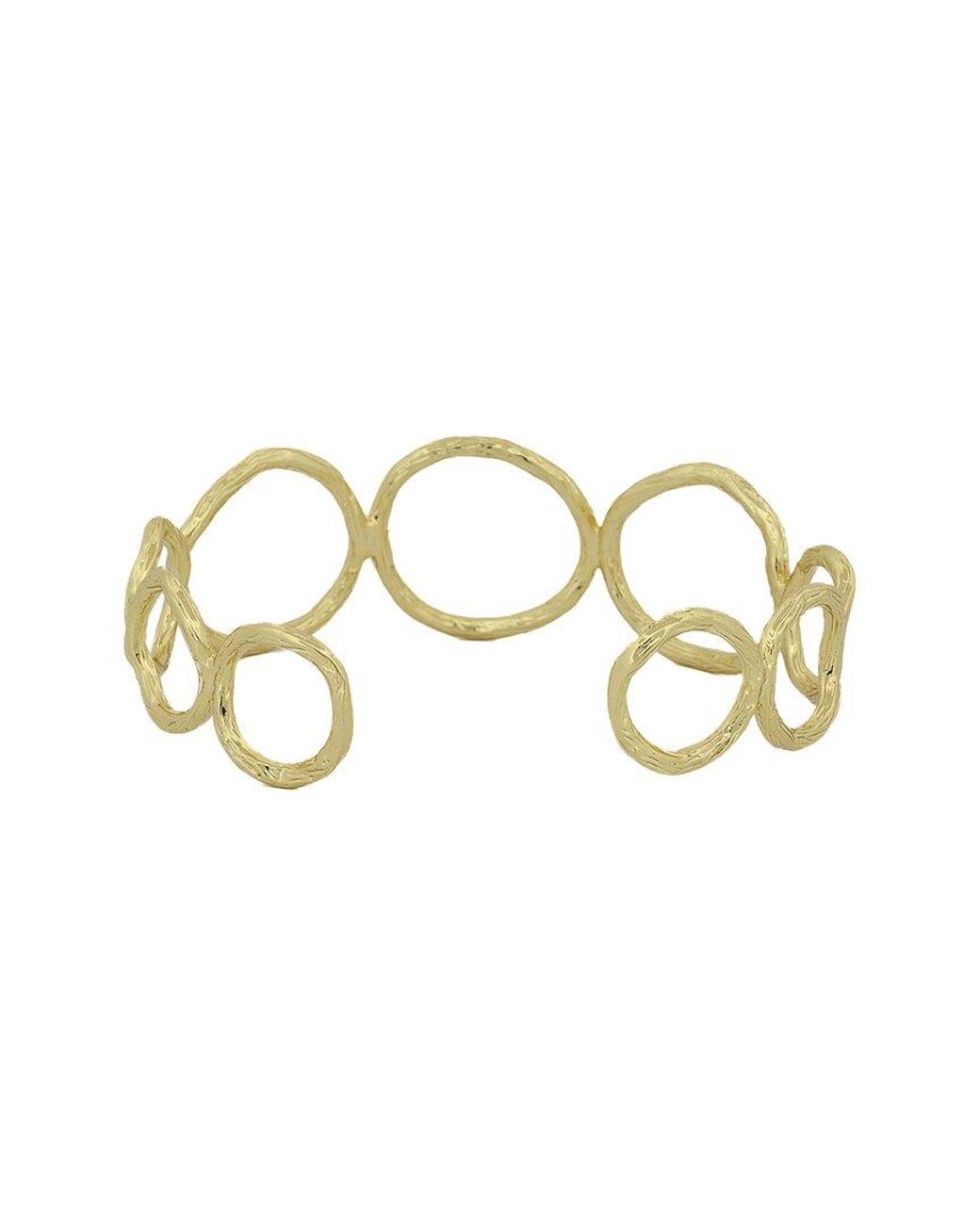 Ebru Jewelry Metallic Cleopatra Plated Cuff Bracelet