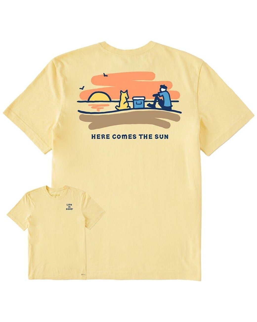 Life Is Good. Metallic Crusher T-Shirt for men