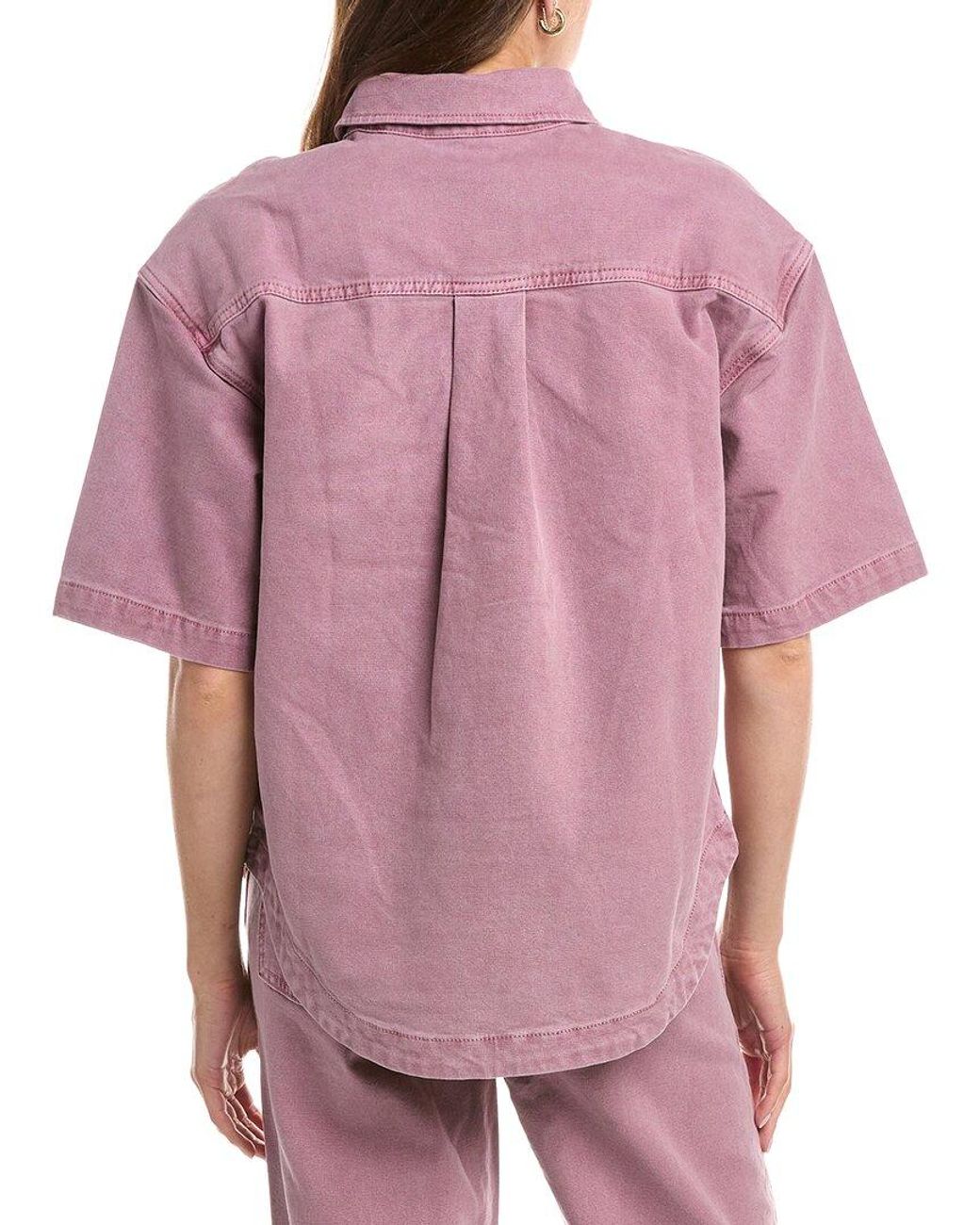 Faherty Brand Pink Sunwashed Canvas Overshirt