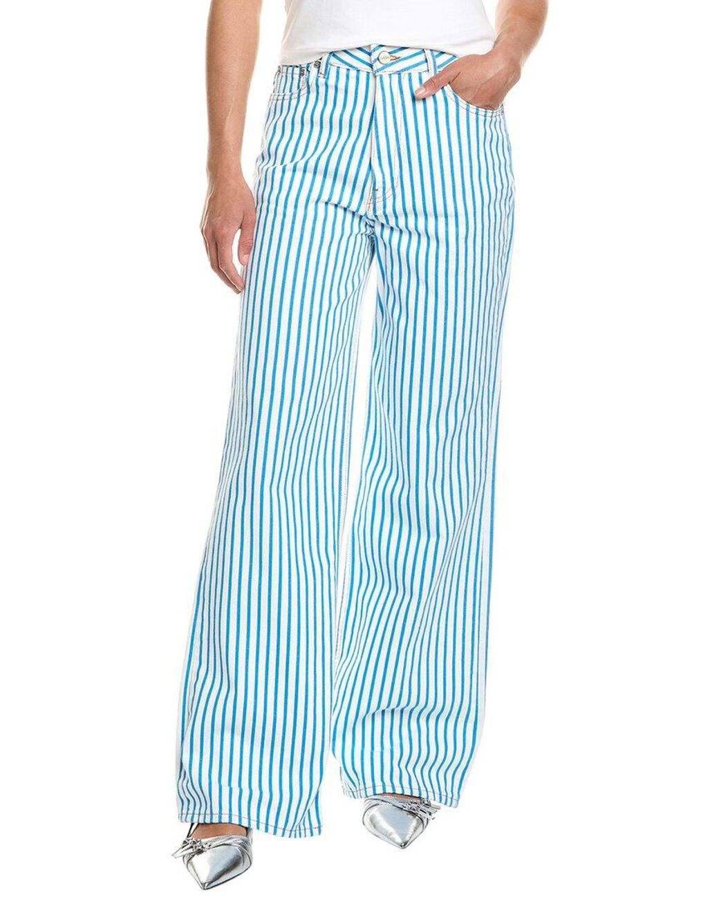 Ganni Blue Stripe Denim Pant