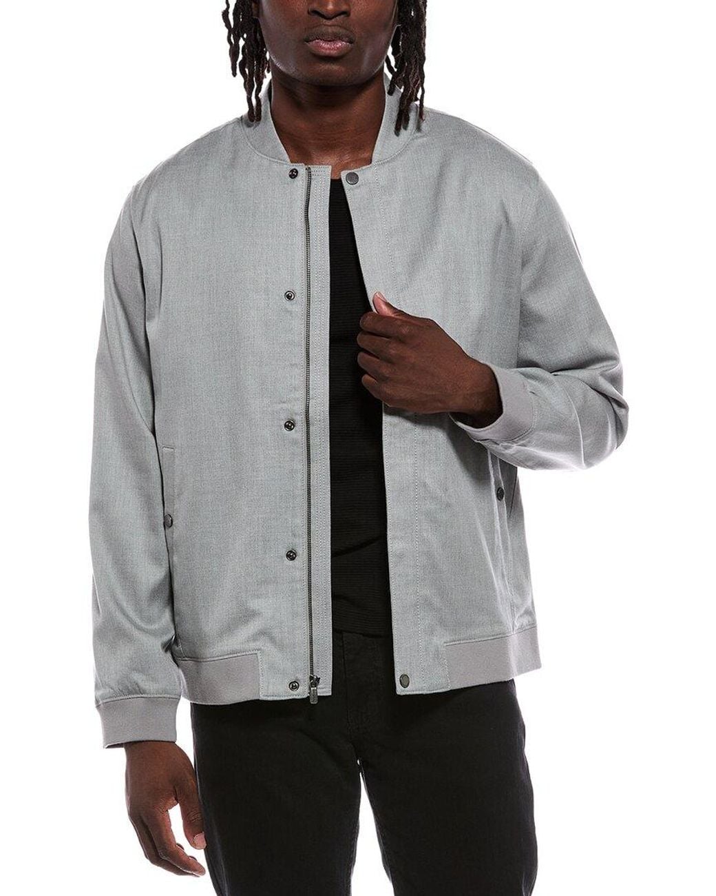 Tommy Bahama Gray Oahu Beach Bomber Jacket for men