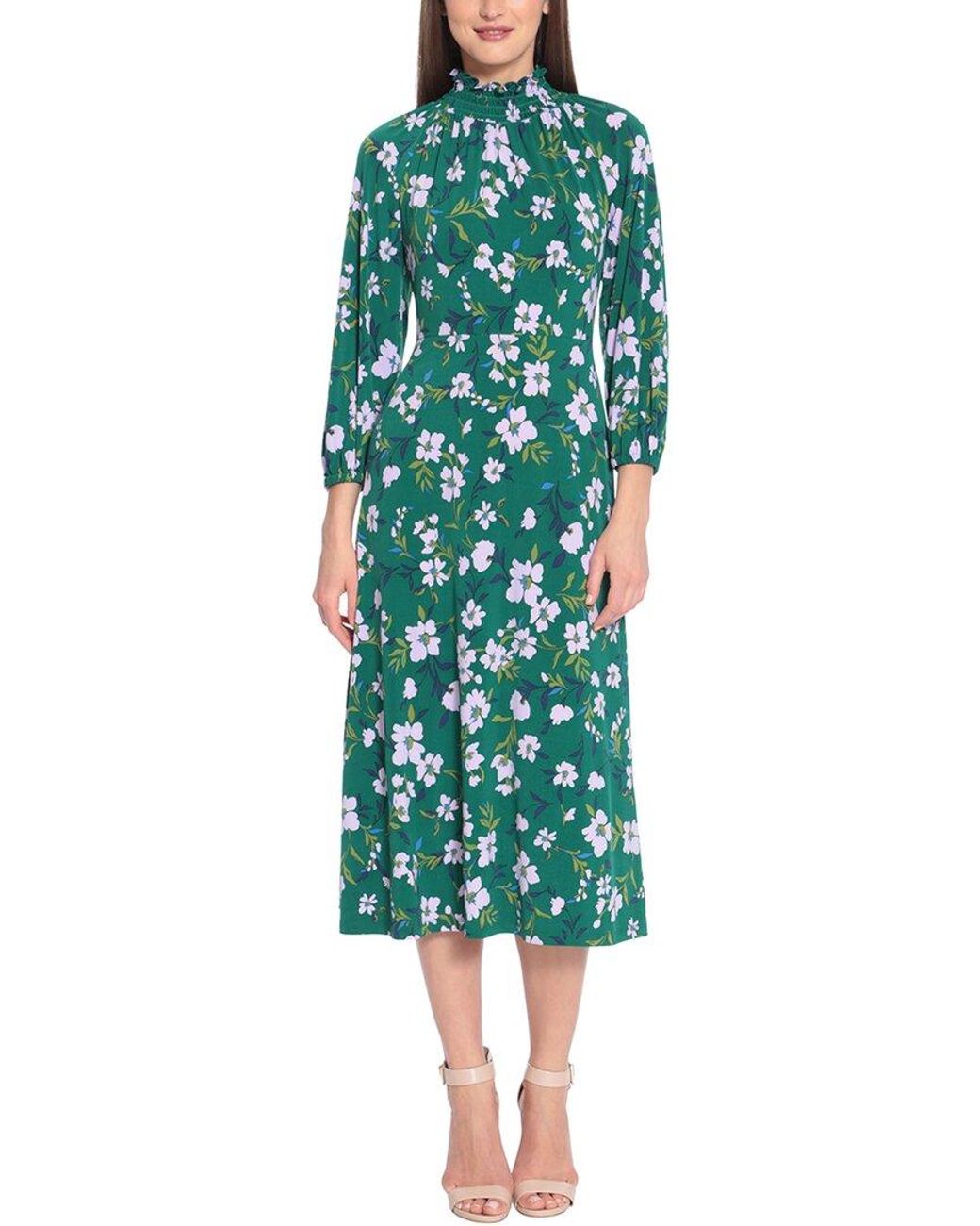 Maggy London Midi Dress in Green | Lyst