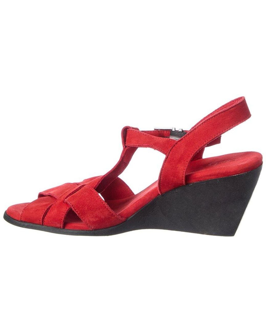 Arche Red Egypse Leather Sandal