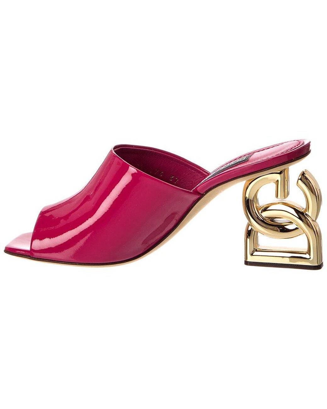 Dolce & Gabbana Pink Dg Pop Patent Sandal