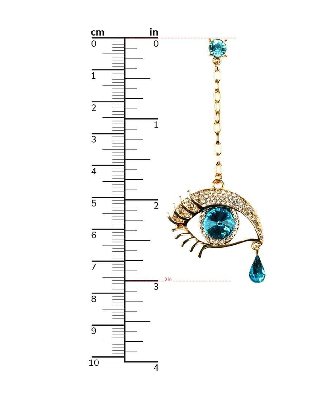 Eye Candy LA Metallic Luxe Collection Crystal Eye My Earrings