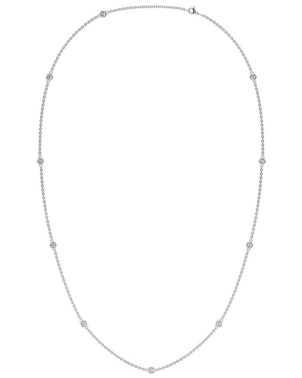 Diamond Select Cuts White 14K Station 1.00 Ct. Tw. Diamond Necklace