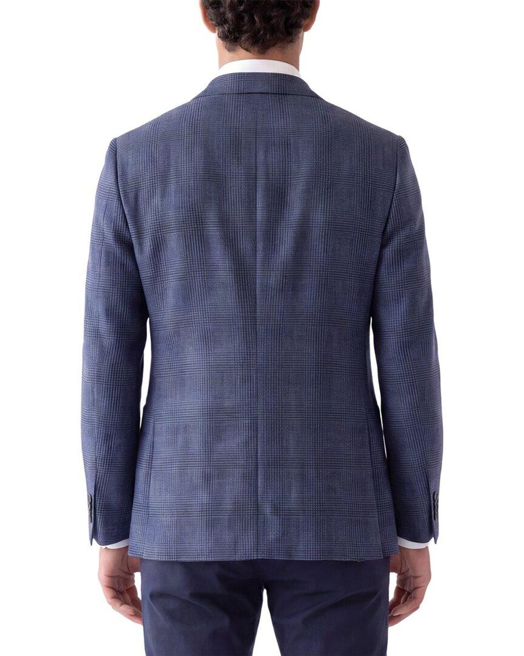 Corneliani Blue Cc Collection Virgin Wool & Linen-Blend Jacket for men