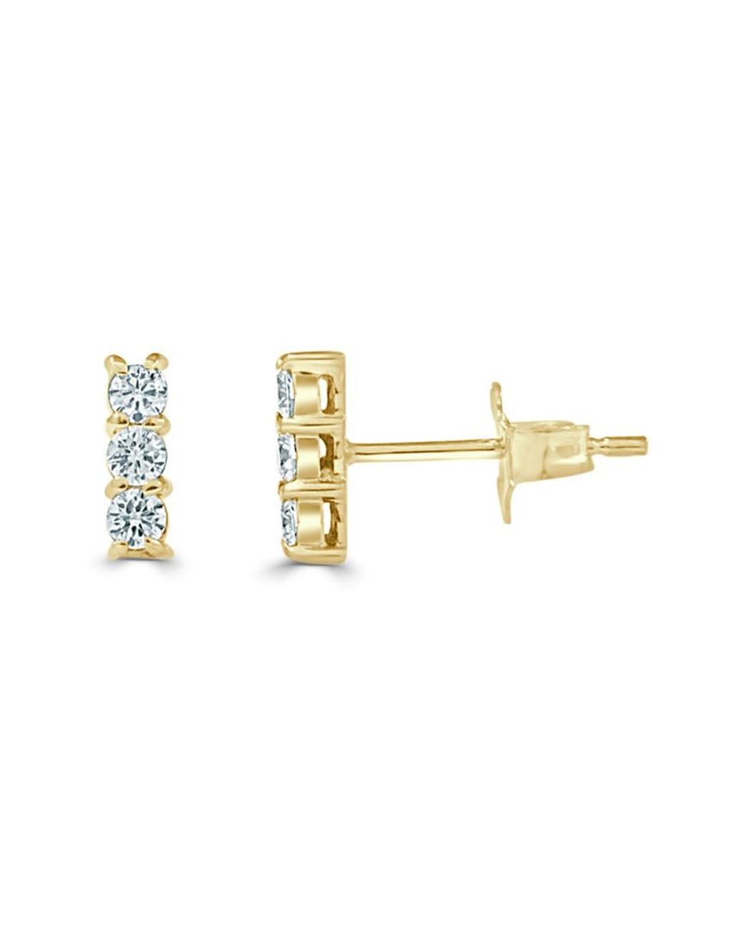 Sabrina Designs Metallic 14k 0.24 Ct. Tw. Diamond Bar Earrings