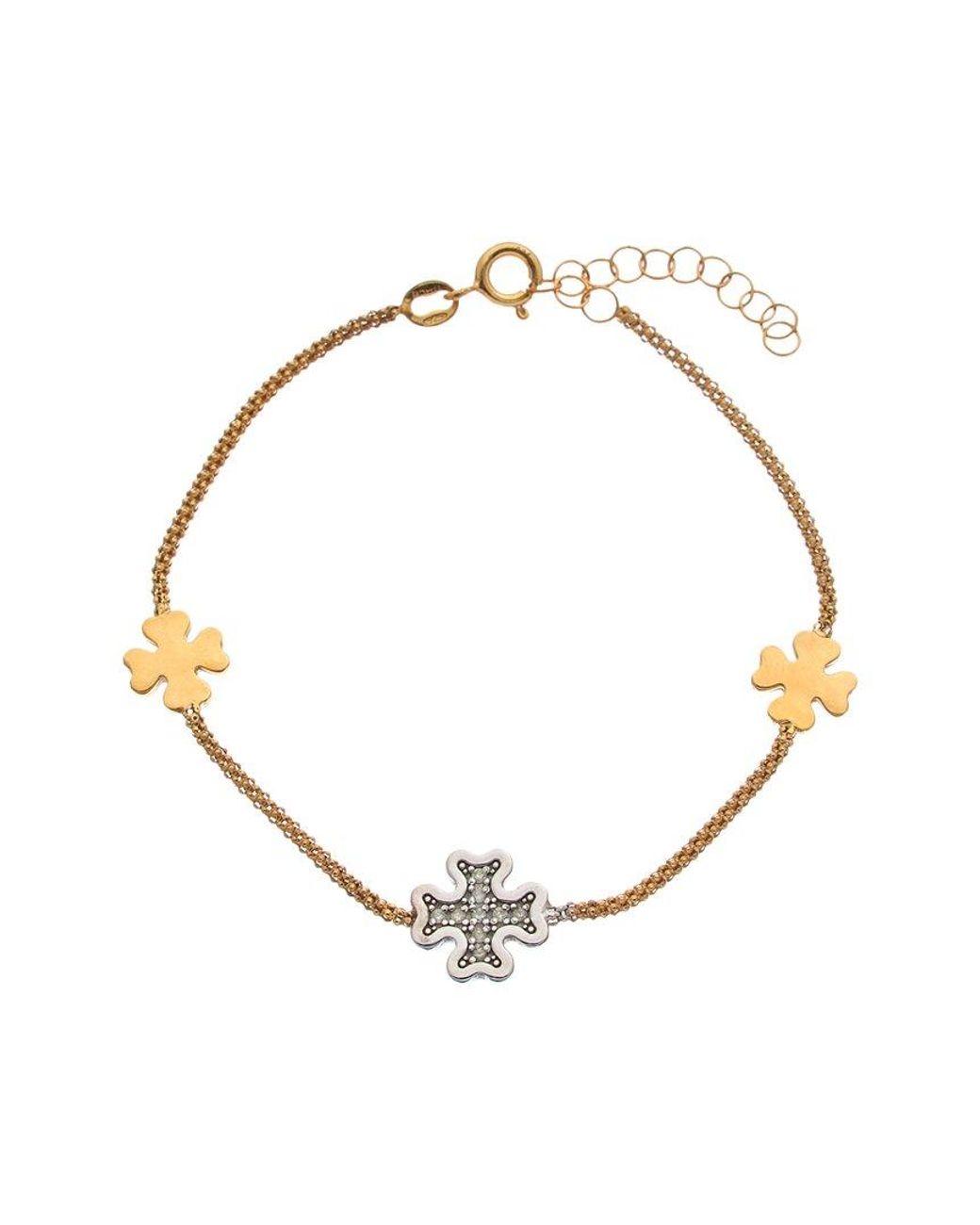 Meshmerise White 18K Over 0.12 Ct. Tw. Diamond Bracelet