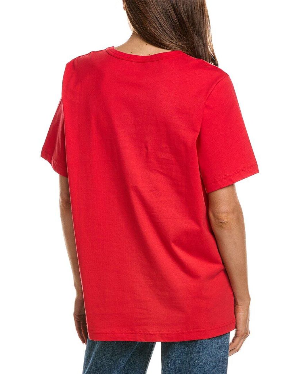 Marimekko Red Vihne Logo Placement Shirt