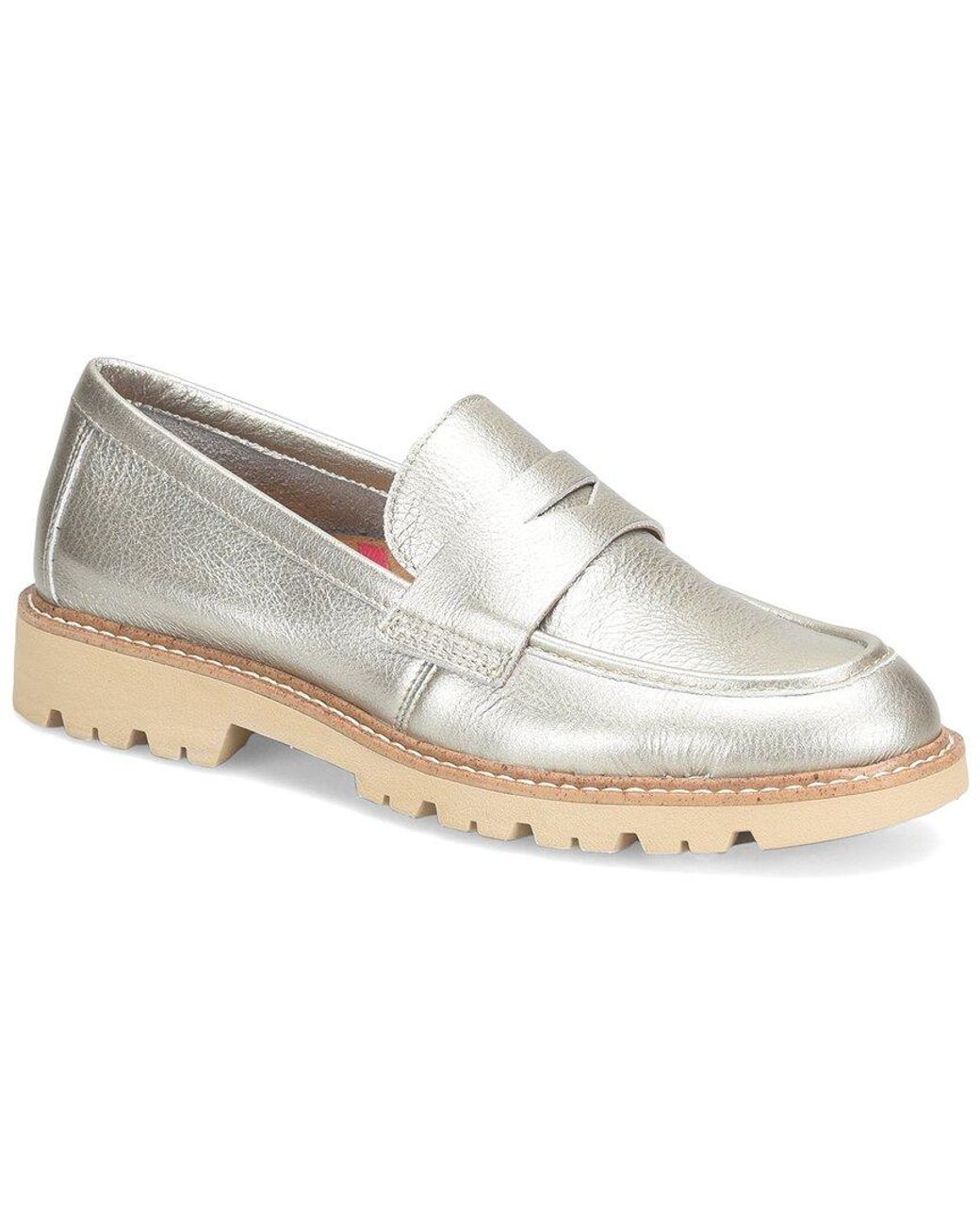 Comfortiva White Lakota Leather Flat