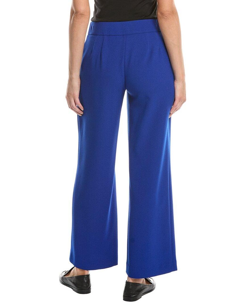 Tahari Blue Petite Crepe Pant