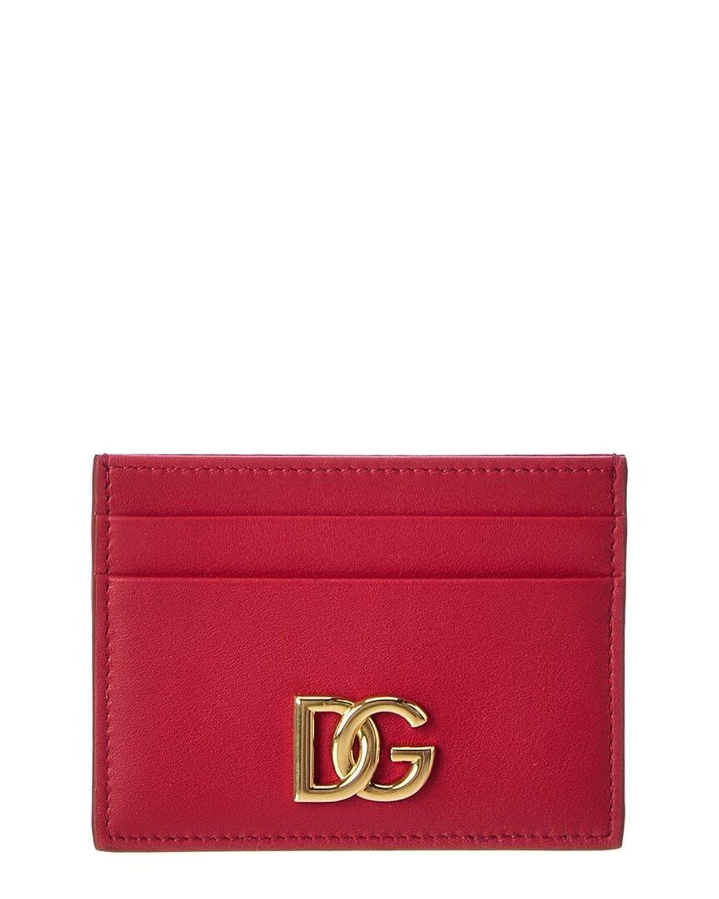 Dolce & Gabbana Red Leather Card Holder