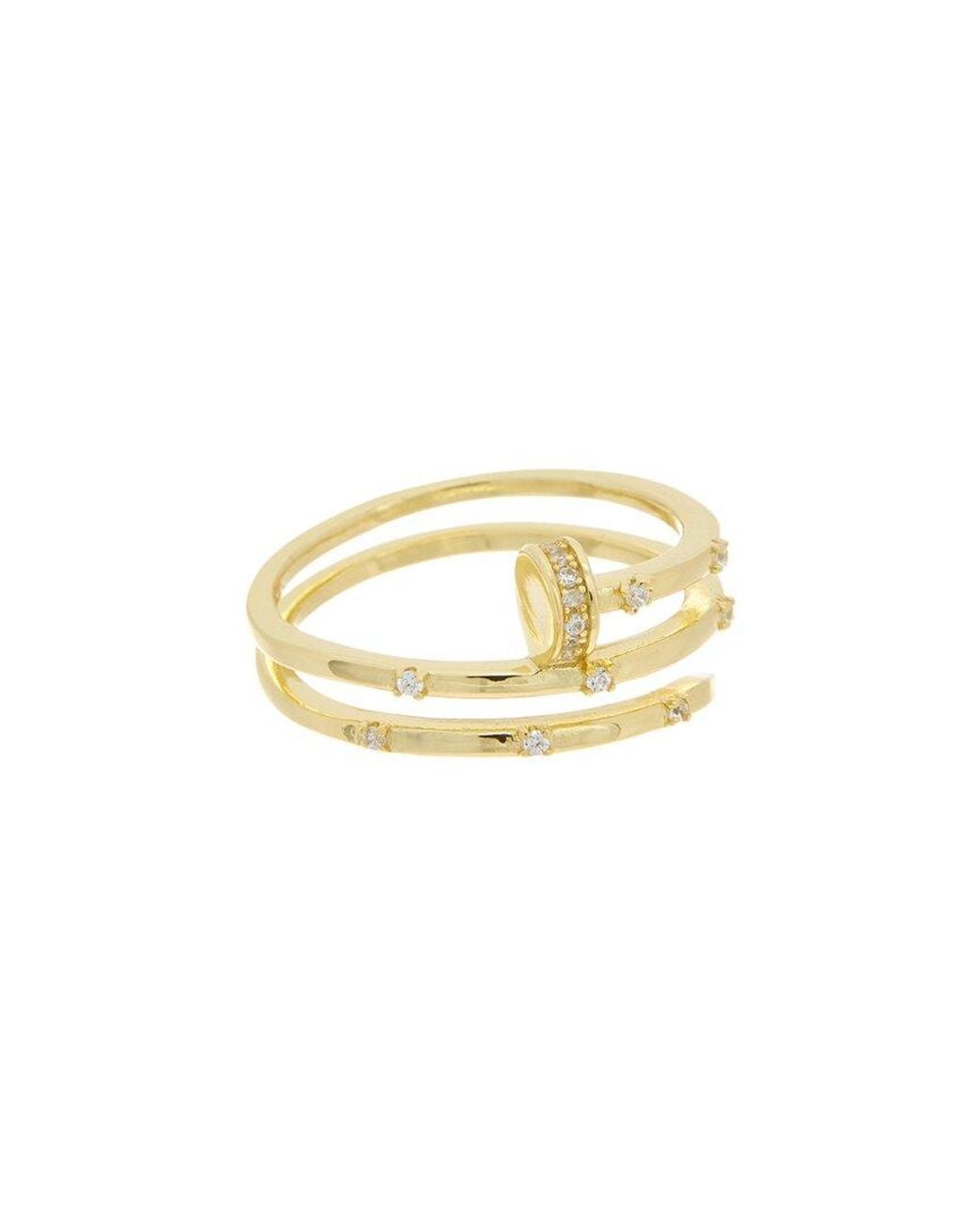 Meshmerise Metallic 18K Over Cz Ring