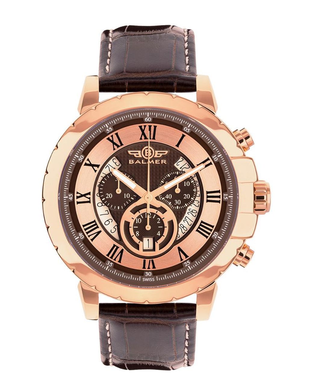 balmer men's leather watch
