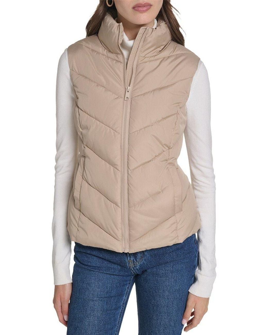 Cole Haan Blue Puffer Vest Jacket